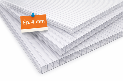 Plaque polycarbonate serre 4 mm – formats standards (à l’unité)